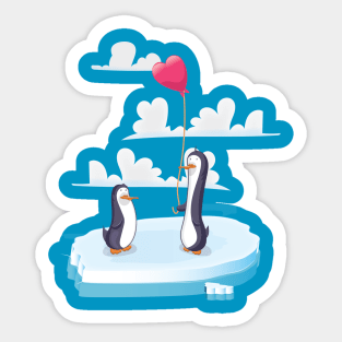 Love Penguins Sticker